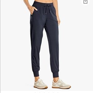 CRZ YOGA Navy Blue Pull On Yoga Joggers Small 4-6